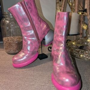 Stylish Pink Ankle Boots